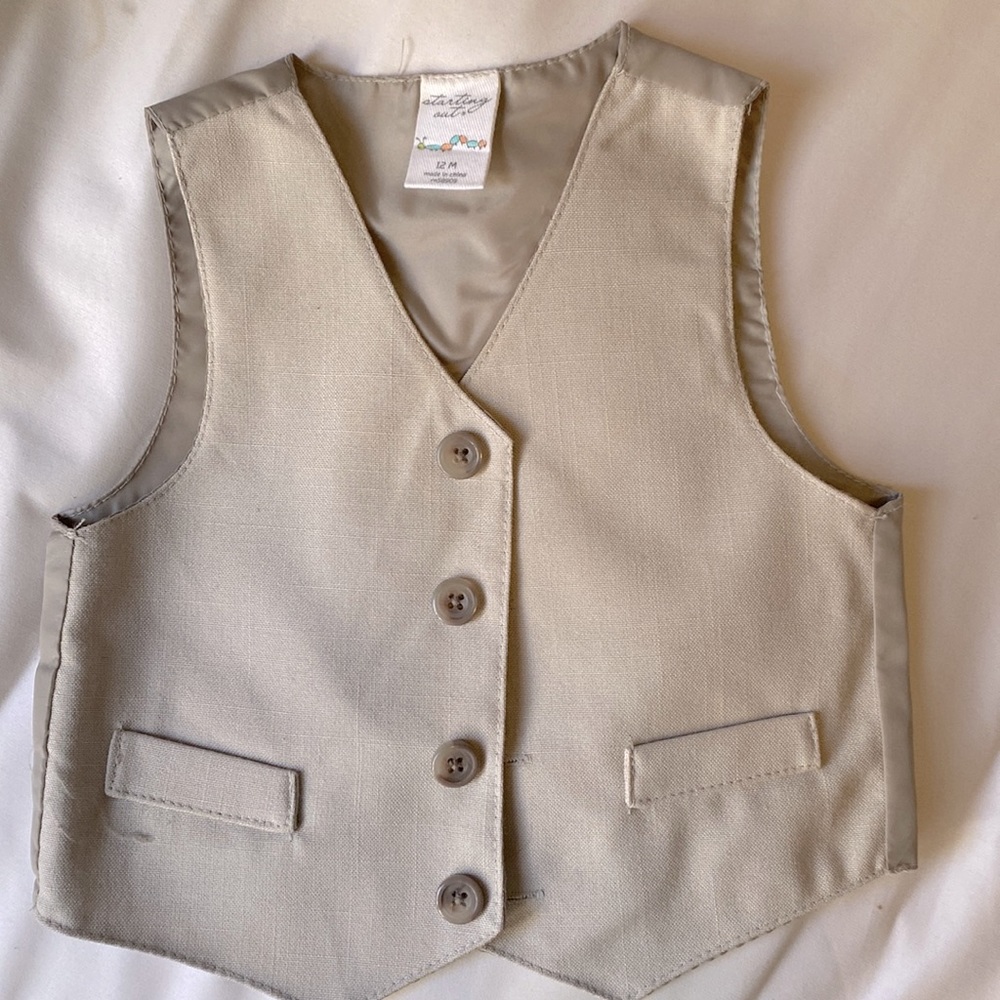 Baby Boy Vest 12m khaki